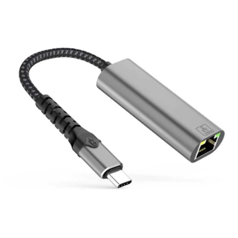 Hubs USB type C en aluminium vers convertisseurs d'adaptateur Ethernet RJ45 2,5 Gbit/s