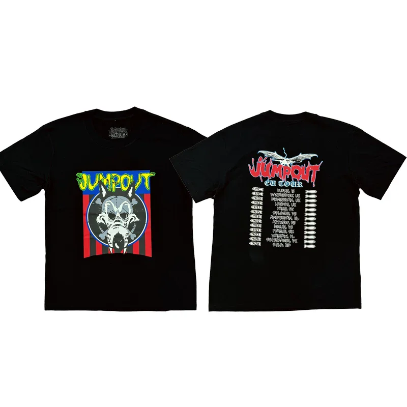 New Men Osamason Skull JUMPOUT Tour Mech T Shirts T-Shirt Hip Hop Skateboard Street Cotton T-Shirts Tee Top US size e125