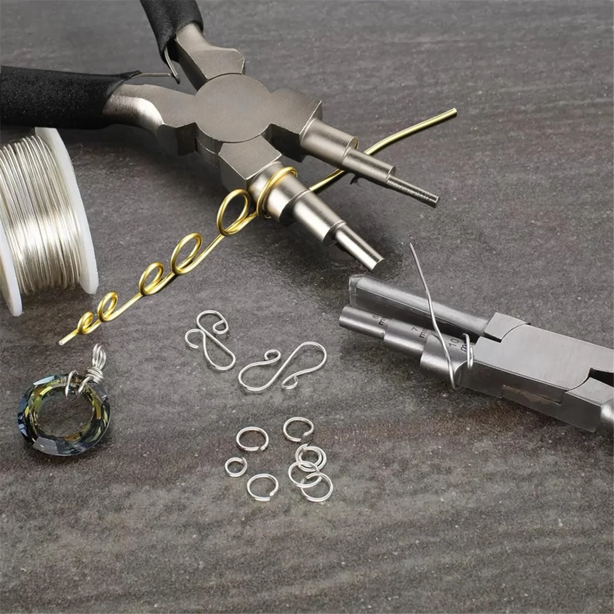 Y31A Bail Making Pliers,Wire Working Pliers 13mm/16mm/20mm Loop Sizes, Wire Wrapping Jewelry Tool for Making