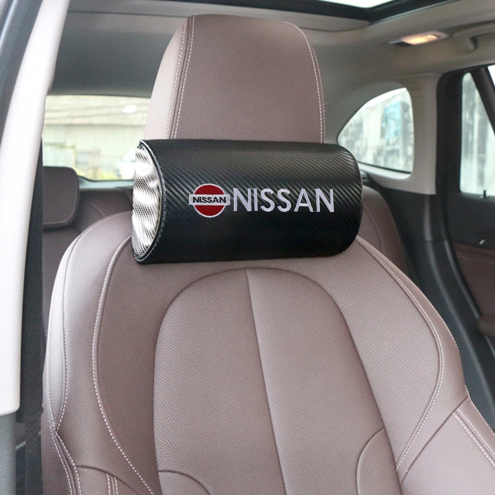 1/2Pcs Car Headrest Seat Support Travel Comfortable Neck Pillow For Nissan Note Nismo Sylphy X-trail Sunny Qashqai Leaf Teana