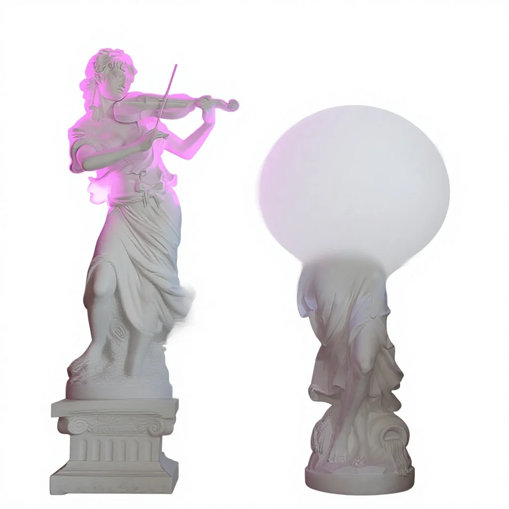 xx-Fiberglass Sculpture Statue European Style Creative Semi-Handmade Floor-Standing Artwork for Garden Museum Internet Popular