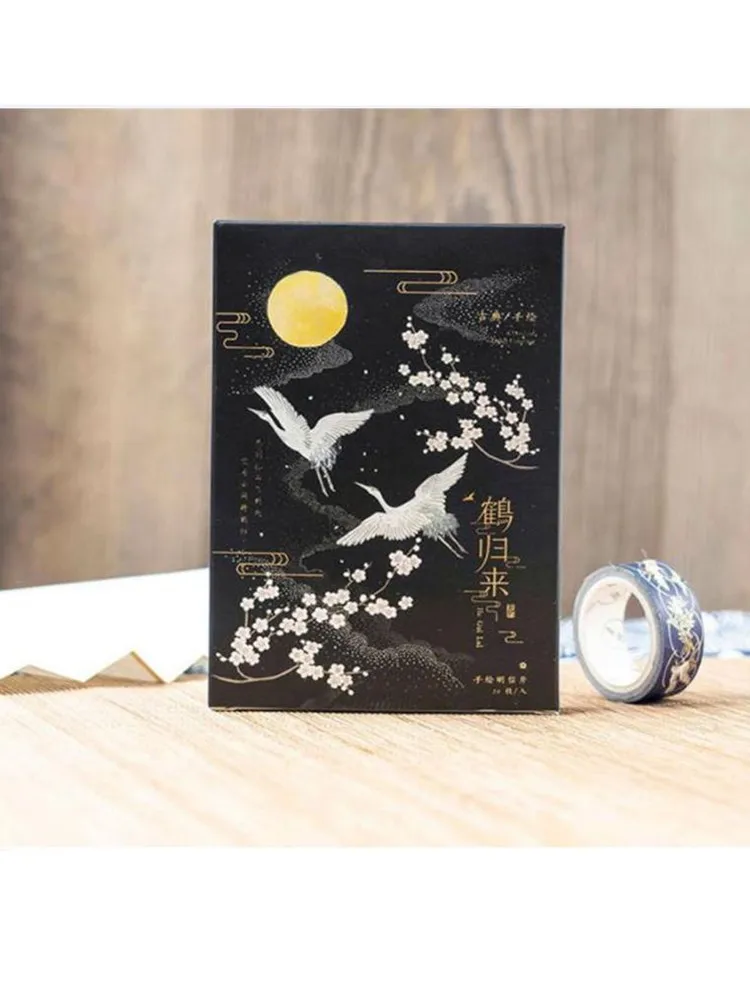 30 pçs/set guindaste branco tema cartões postais cartão decorativo presente desejo cartão para mensagem diy adesivo de parede convite carta