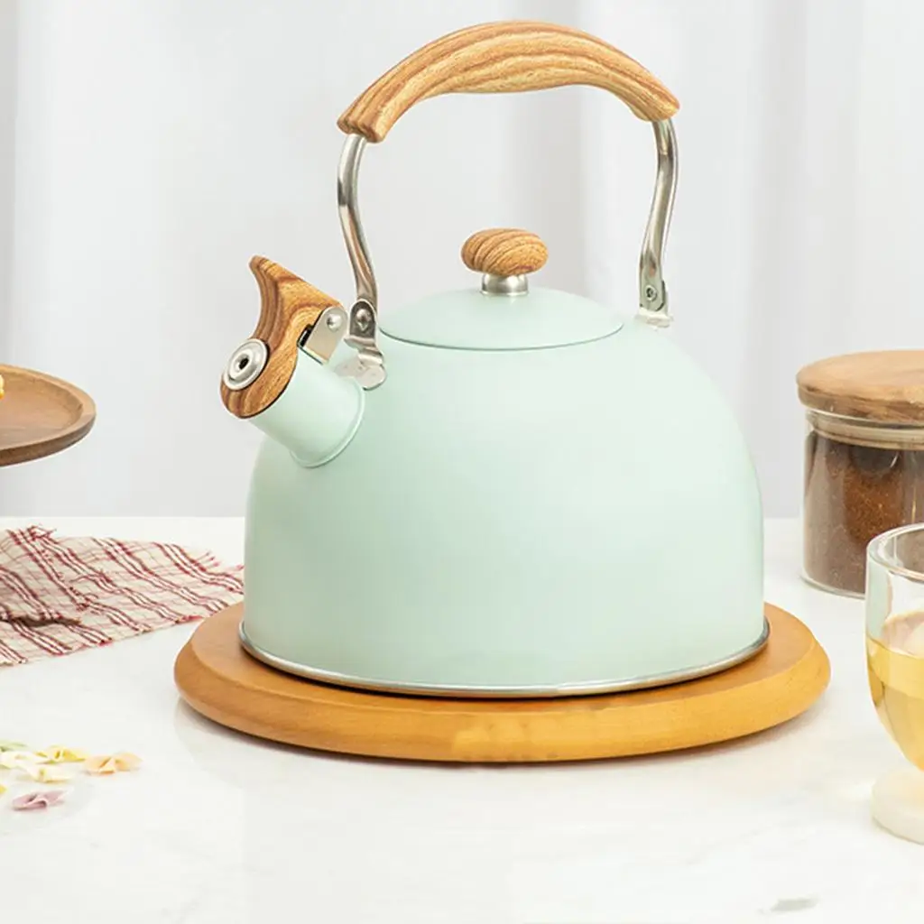 

2.5L Whistling Teapot Strong Compatibility Boiling Kitchenware for Camping Gas Stoves Induction Cookers Dining Hot Water