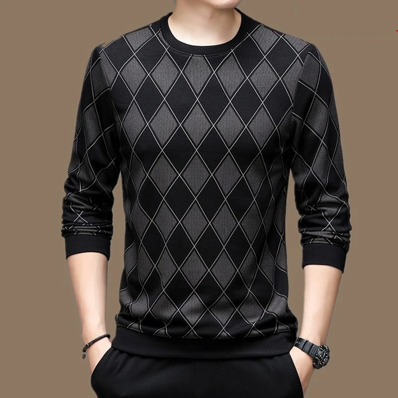 

Autumn Men's Basic Round Neck Hoodie Top Men's Street Wear Casual Daily Long Sleeve Clothes Men's Comfortable Versatile Hoodie