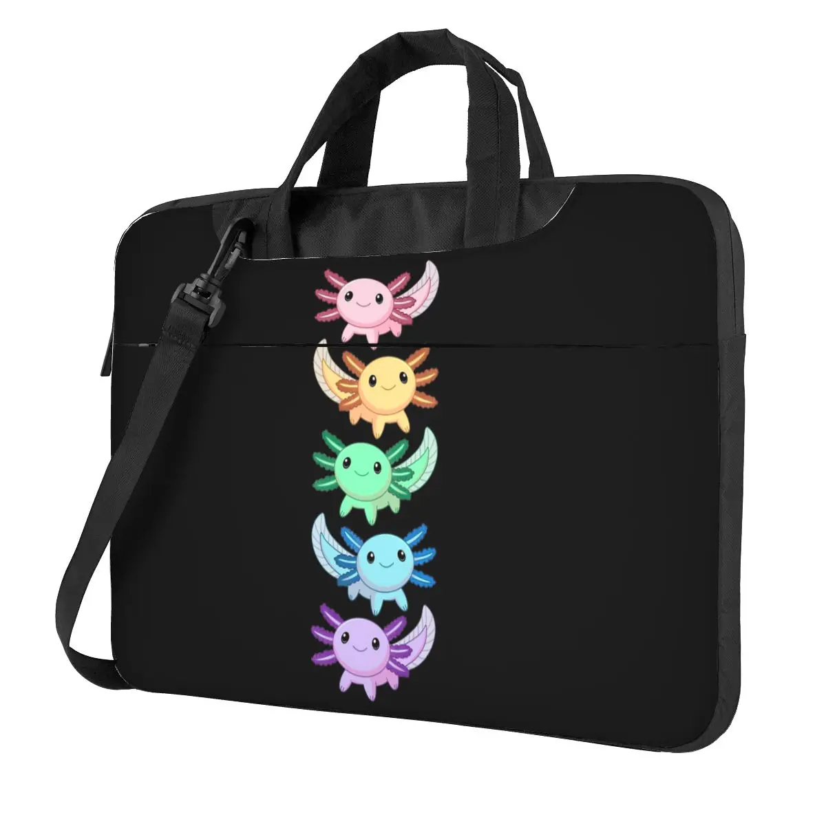 Rainbow Axolotl Laptop Bag Shockproof Case Computer Bag 13 14 15.6 Inch Crossbody Laptop Pouch For Macbook Pro Air