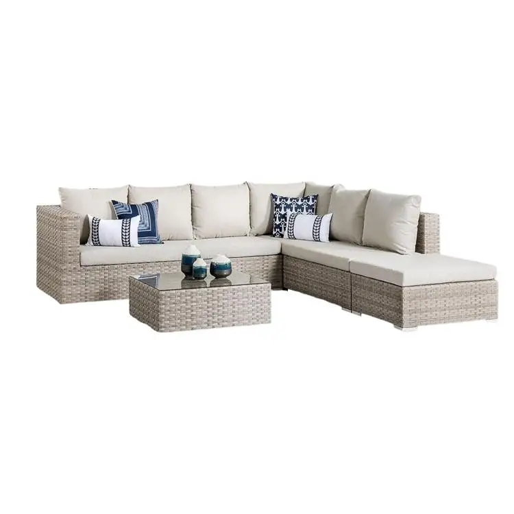 

Outdoor L Shape Sofa Set Living Room Hotel Villa Park Courtyard Apartment Outdoor Furniture