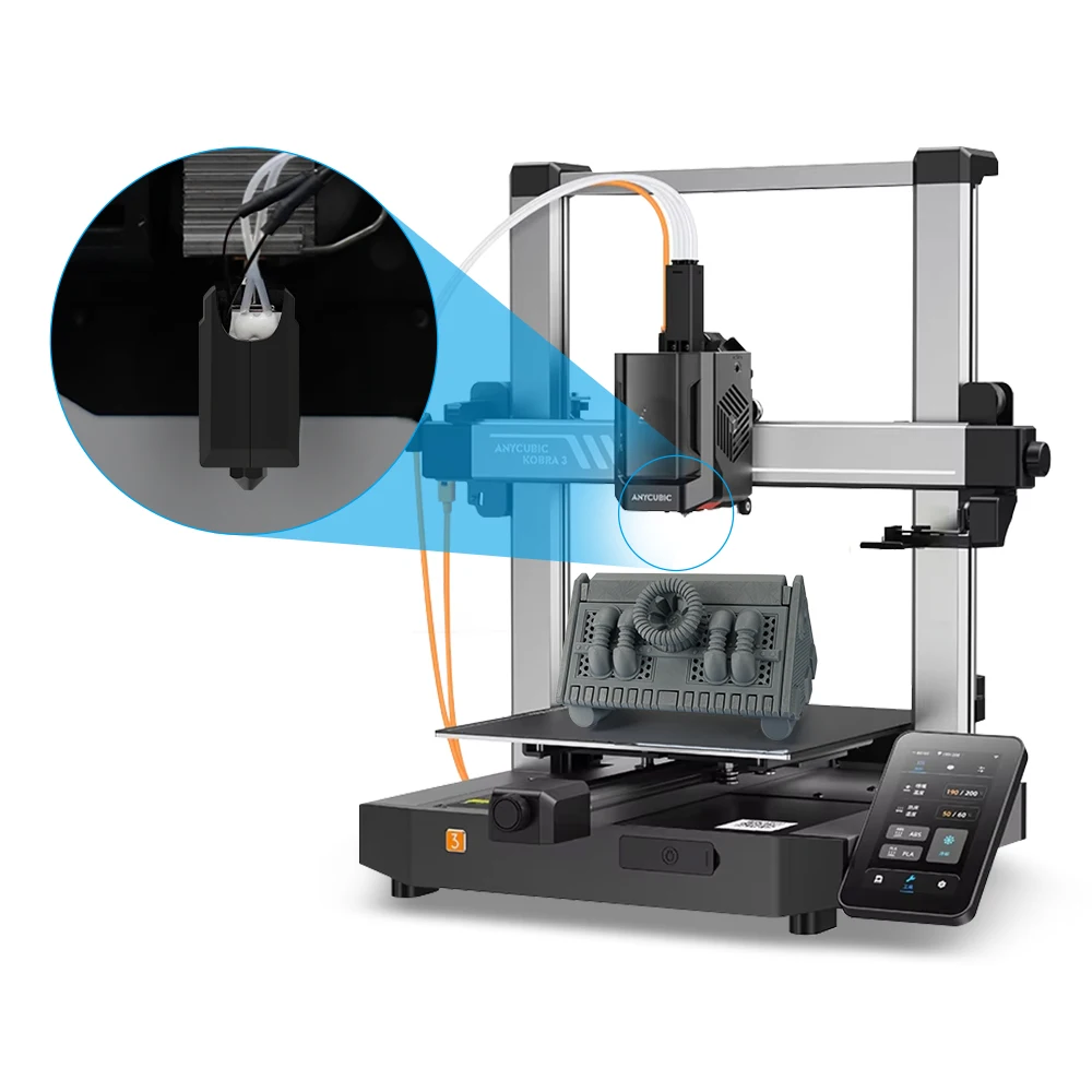 Kit Hotend mejorado para Anycubic Kobra 3 Bi metal Heatbreak Hot End 24V 60W tubo calefactor termistor para Anycubic Kobra 3 Combo