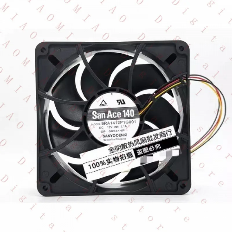 FR   1 pcs for Sanyo 14CM 9RA1412P1G001 12V 1.1A PWM speed regulating fan