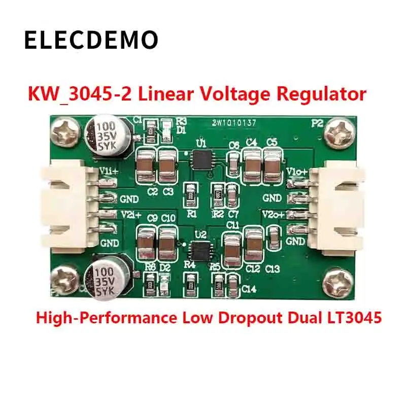 LT3045 Ultra-Low Noise LDO Linear Regulator Module, 5V DC Output, 0.8uVrms, High PSRR, RF Power Supply