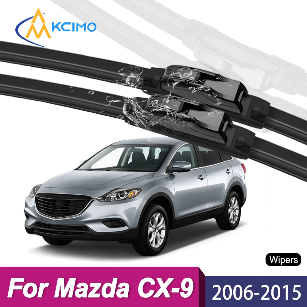 

High Quality Natural Rubber Front Wiper Set Compatible For Mazda CX-9 TB 2006-2015 Direct Replacement Car Parts