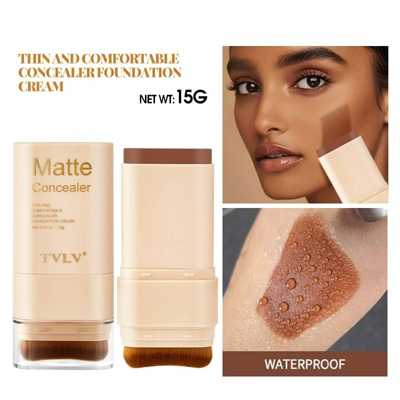 Eraser Foundation Stick Serum Boosted Skin Tint Smooth Plumper Hight Coverage Flawless Brighten Face Makeup