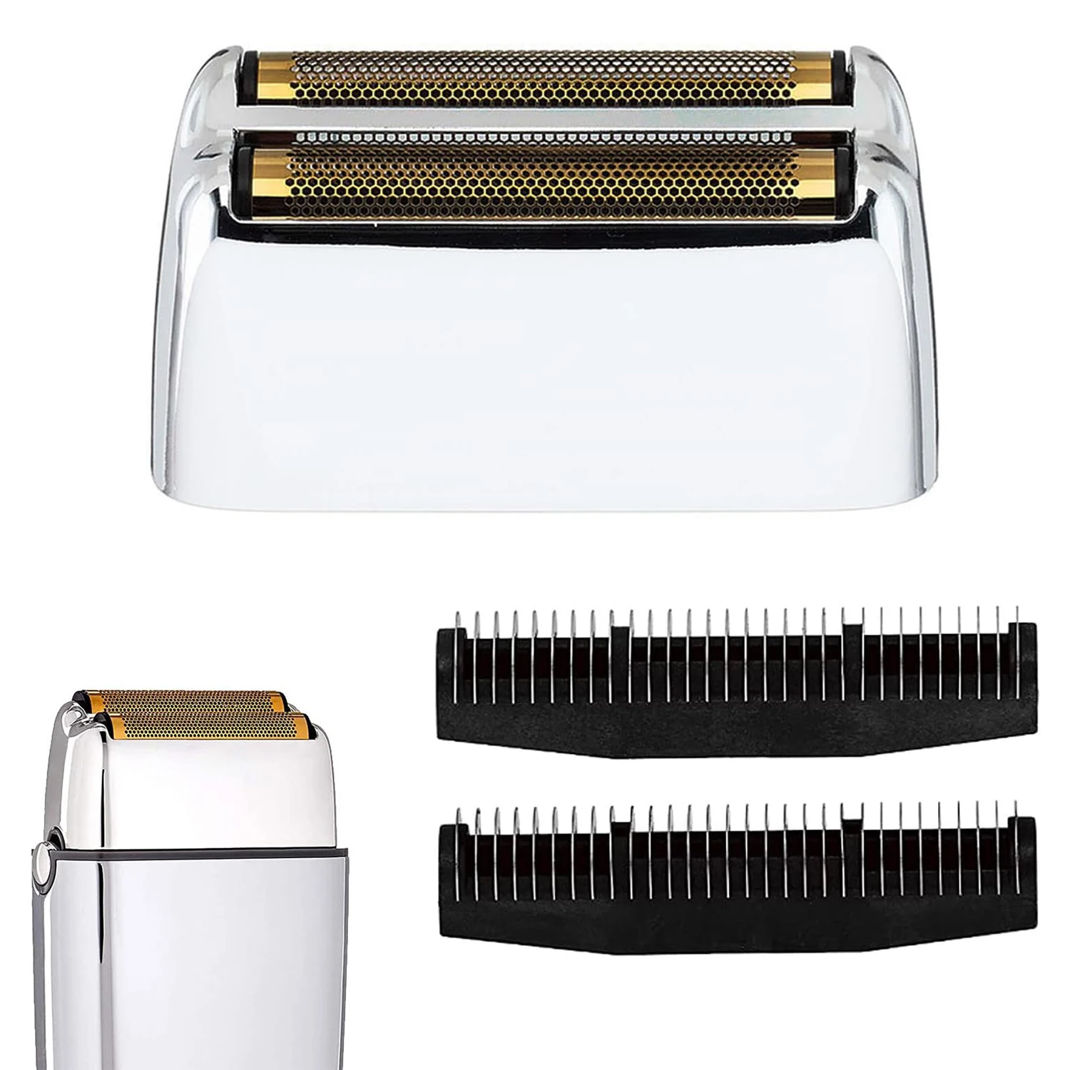 Replacement Foil & Cutter Kit for MetalFX Double Foil Shaver Head, 2 Count Silver Foil Screen Replacement Parts