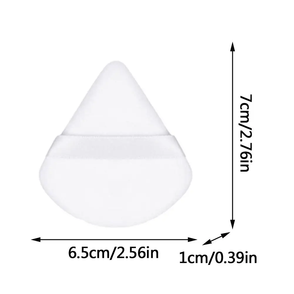 Miniesponja de terciopelo triangular para maquillaje facial, herramienta de cosmética, lavable, ligera, 4 colores, 1 unidad