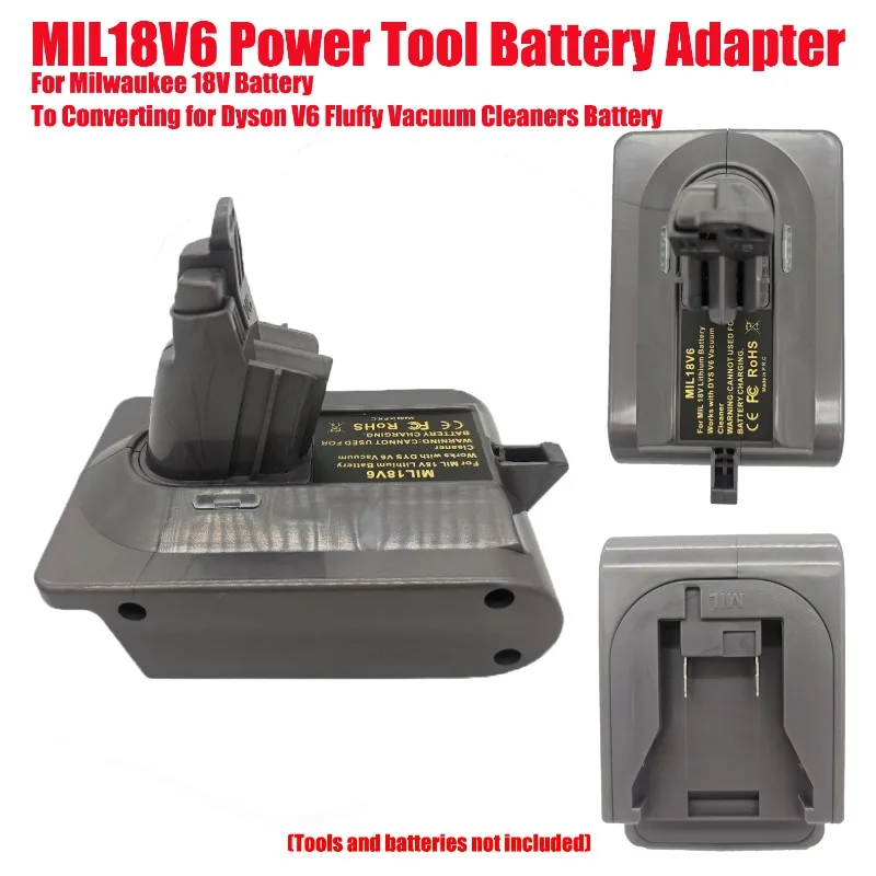 

For Milwaukee 18V Battery To Converting for Dyson V6 Fluffy Vacuum Cleaners Battery MIL18V6 Power Tool Battery Adapter Converter