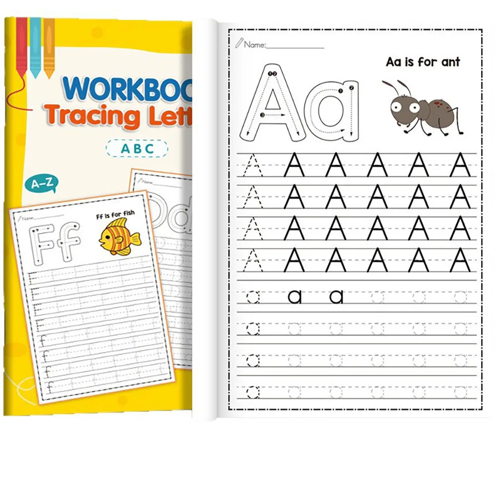 Alphabet Drawing Red Book Student Alphabet Pinyin Practice Font Poster Dot Matrix Font Training