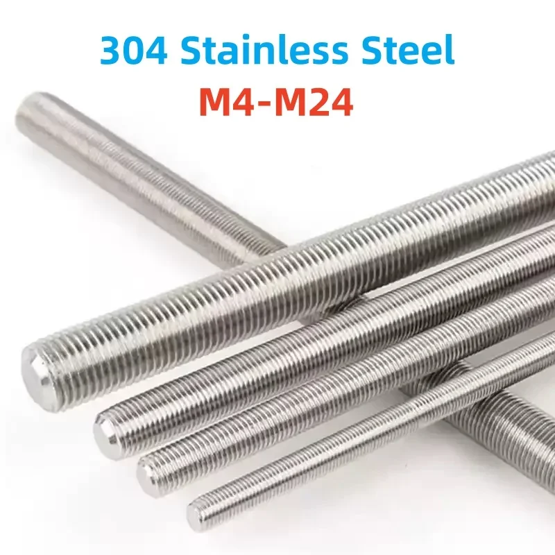 M4 M5 M6 M8 M10 M12 M14-M24 304 Stainless Steel Reverse Teeth Full Threaded Rod Metric Left Hand Thread Rods Screw