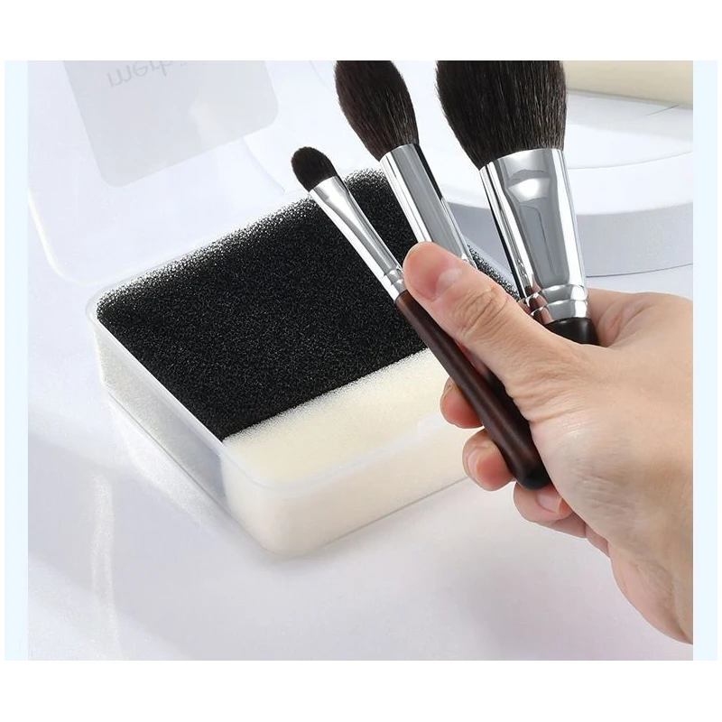 فرش مكياج نظيفة بشعار مخصص دون إضرار شعيرات ظلال العيون منظف فرشاة تنظيف جاف إسفنجة غسيل فرشاة مكياج #5