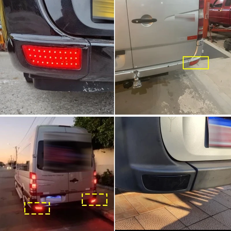 

2PCS for Benz Sprinter W906 2006-2016 for Volkswagen for Crafter 2006-2018 LED Rear Bumper Reflector Light