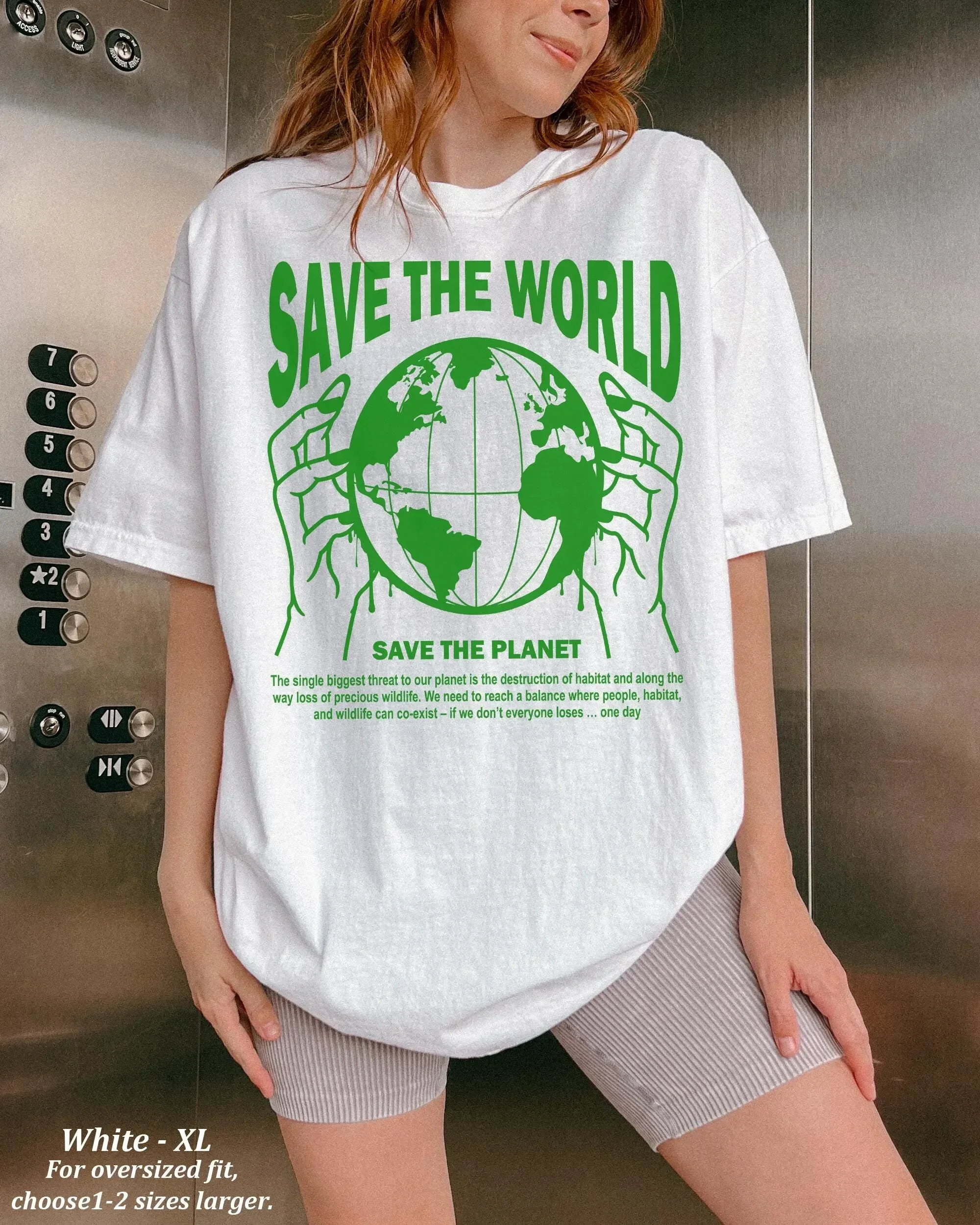 Save The World PlaneT T Shirt EnvironmenT Earth Nature Lover Day Climate Change