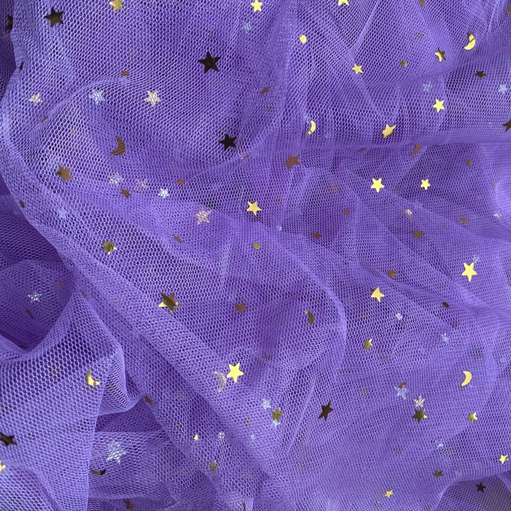 Tela de tul de malla brillante para muñeca, hermoso vestido de novia, Material de decoración, suministros de costura hechos a mano, accesorios de bricolaje