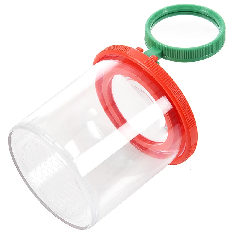 4X Two Lens Insect Viewer Locket Box Magnifier Bug Magnifying Loupe Kid Toy Gift