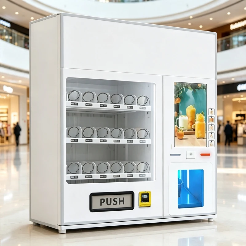 Commercial Smoothie Slush Machine Self Service Cold Drink Juice Dispenser Touch Screen 3 Layer Cooling Cabinet For Shop Sale