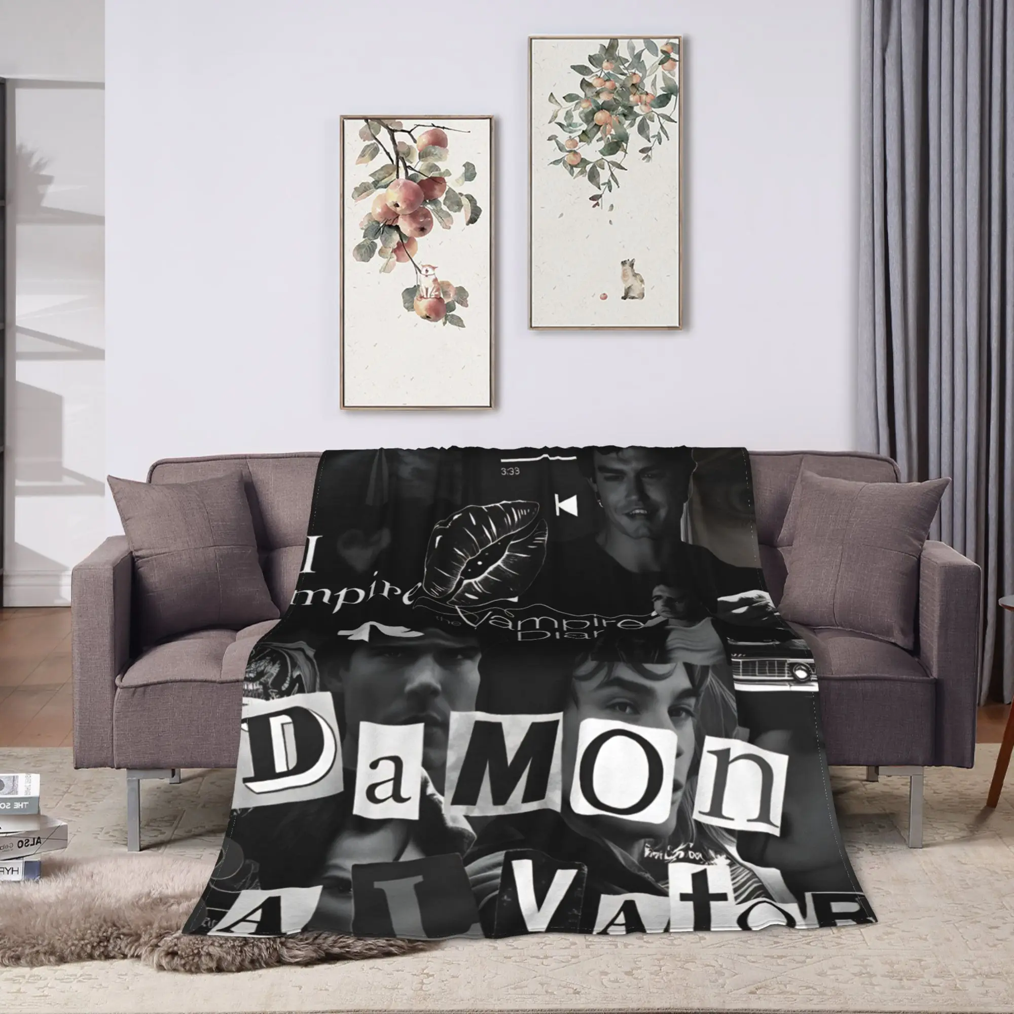 Damon Salvatore Flannel Blanket  Soft Durable Bedding Throws for Couch Bed Airplane Travel Novelty Bedspread Sofa Bed Cover