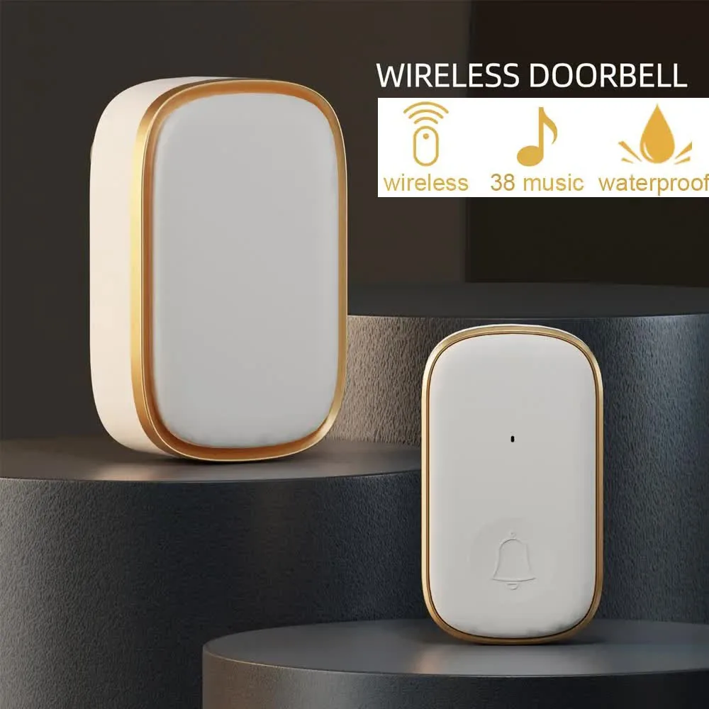 2024 C836 Wireless Doorbell Home Welcome Door Bell 150M Long Wireless Distance 38 Songs Home Welcome Chimes ringtone Colorful