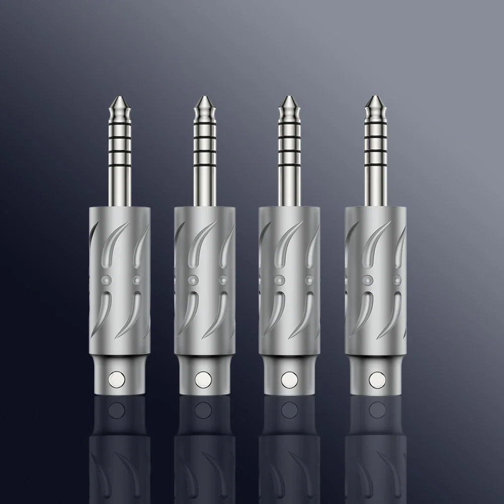 Viborg VH303R/G 4.4 مللي متر متوازن سماعة جاك الذهب/الروديوم مطلي HIFI موصل الصوت ذكر وصلات صوت محول سماعة الرأس