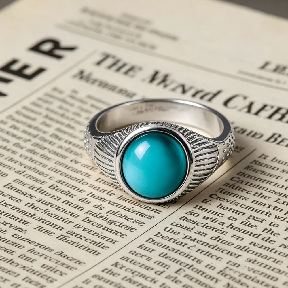 Hot Sale Mermaid Princess Ring Silver Ring Set With Blue Crystal Women's Retro Luxurious Jewelry Daily Wear Role-Playing Gift