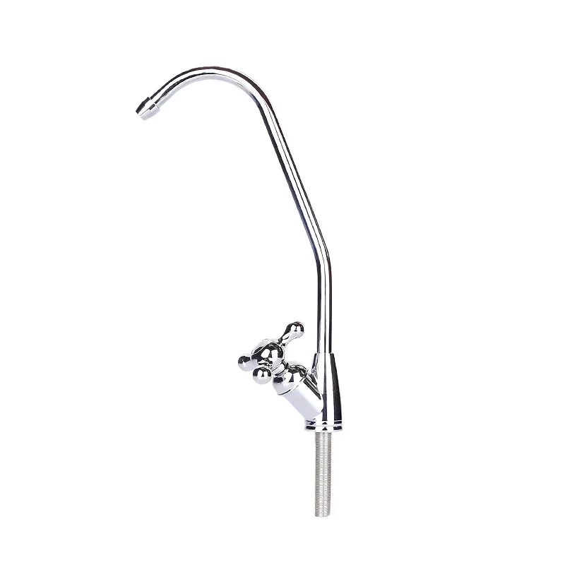 Zinc alloy water purification faucet 2 points general gooseneck direct drinking faucet three-pronged hot and cold basin faucet