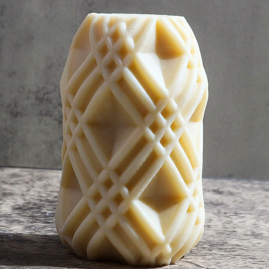 

Creative Geometric Striped Cylindrical Candle Mold Abstract Art Scented Candle Soap Gypsum Resin Mould Home Decor Silicone Molds