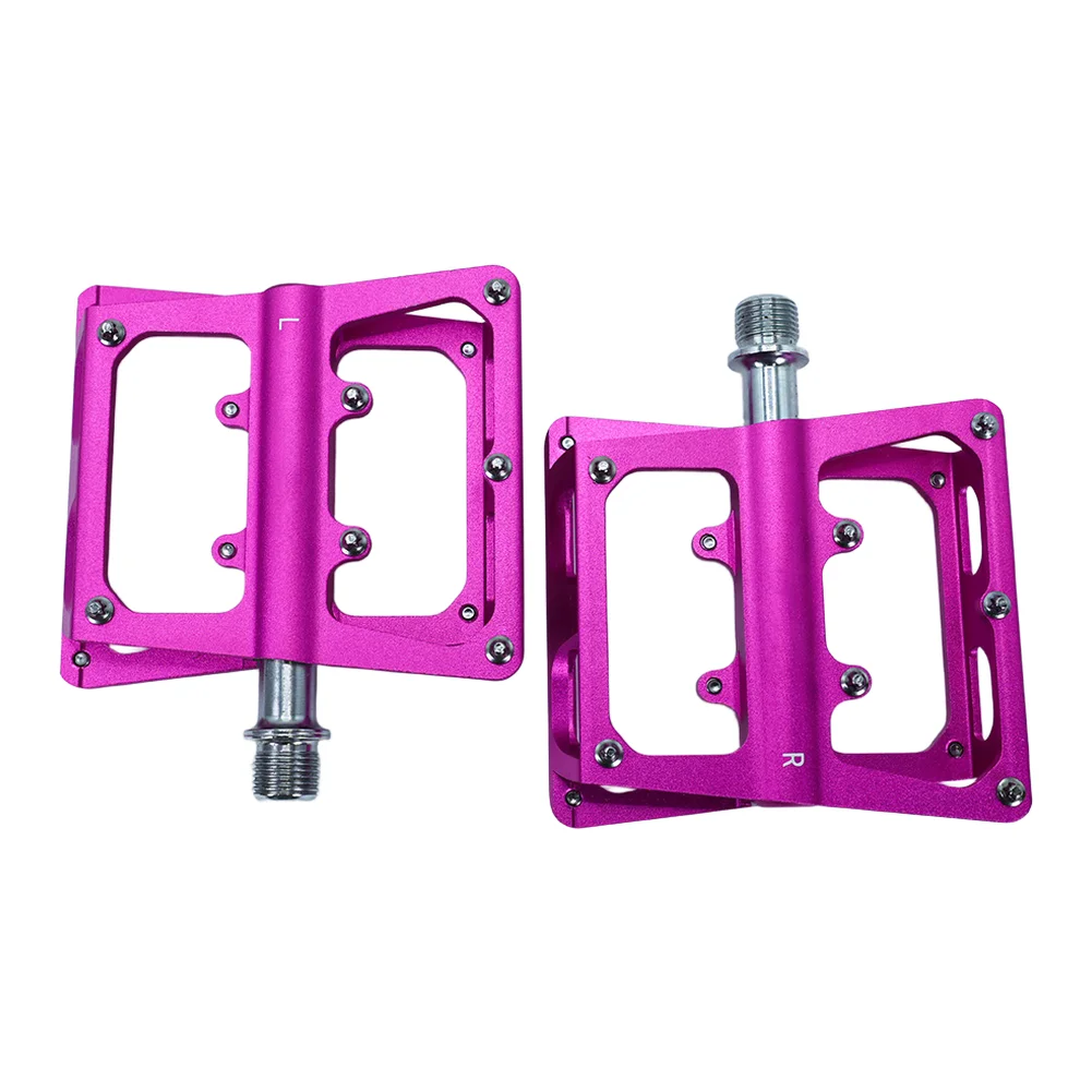 Lightweight CNC Machined Aluminum Alloy Bicycle Pedals for Mountain Bikes 3 Sealed Bearings Slip Pins Build Lightweight