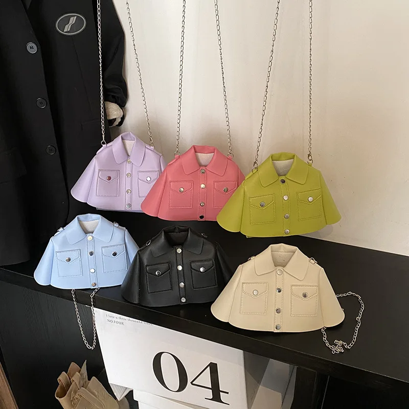 

NEW Fashion Crossbody Bag PU Mini Shoulder Bag Clothing Shape Design Casual Clutch Trendy Square Style for Daily Use