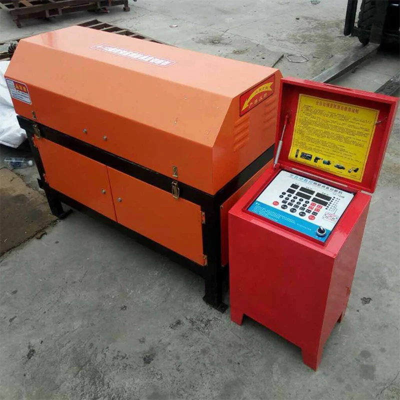 High Speed Automatic CNC 6-10mm Reinforcement Coil Steel Wire Cutting Rod Steel Metal Bar Straightening Cutting Machine