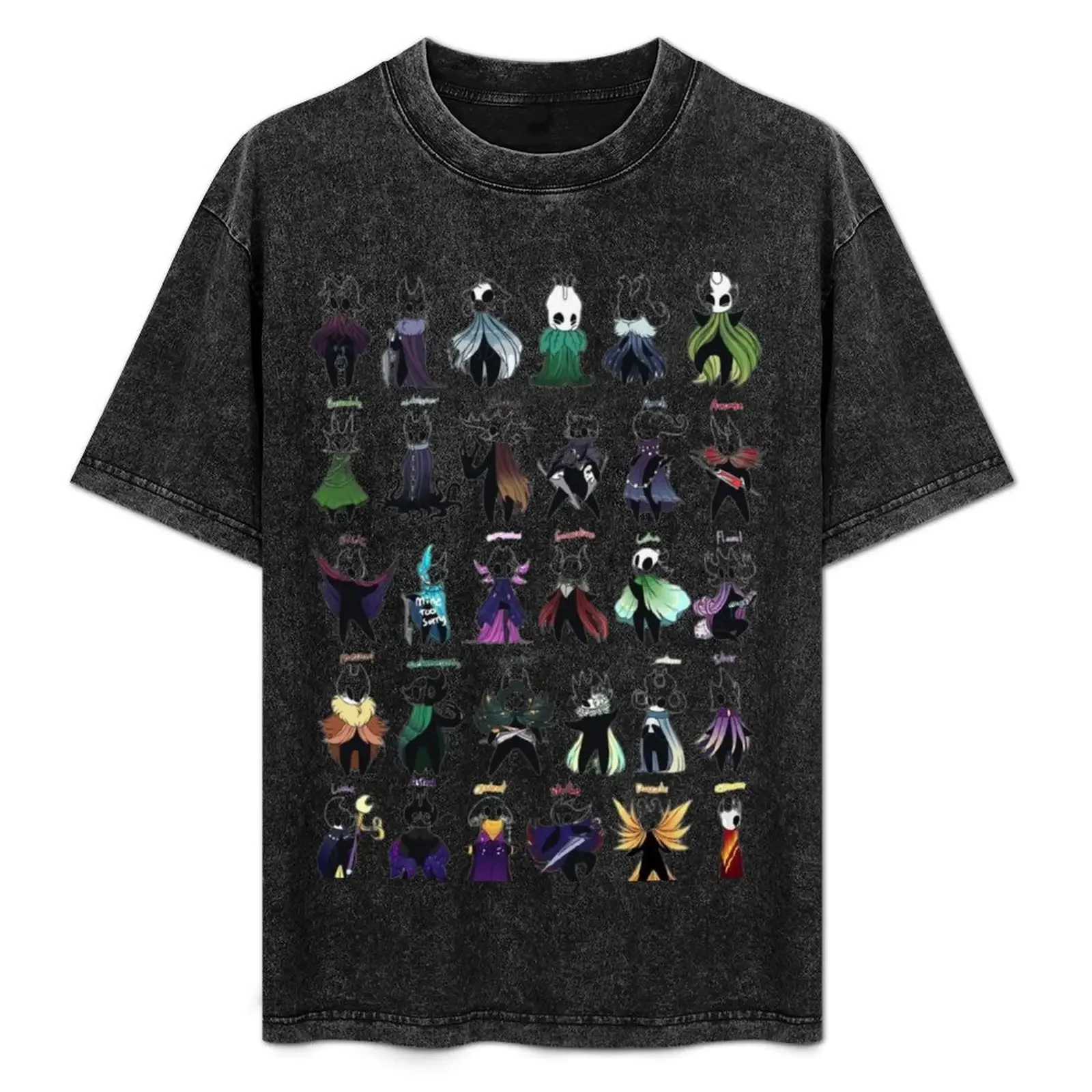 

hollow knight all characters T-Shirt custom shirt Luxury man basketball graphic tees plain t shirts men