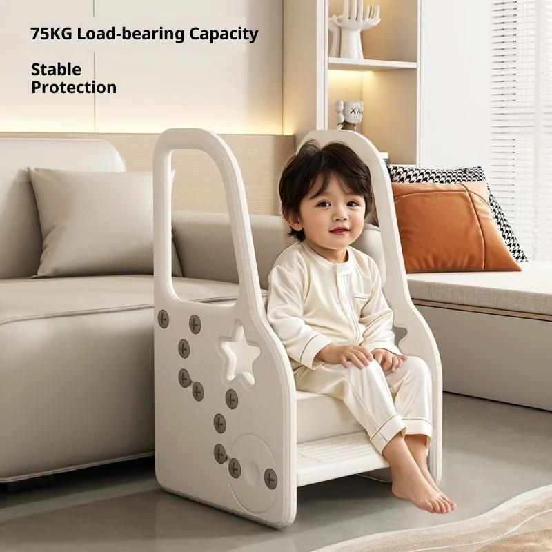 Kids Foldable Step Stool Ladder Adjustable Height Anti Slip Stable Sink Reach Brush Teeth Potty Training Learning Tower Portable