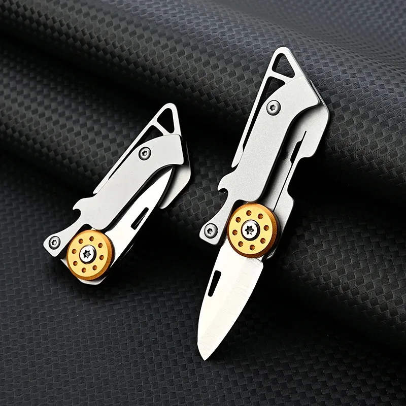 

EDC D2 Blade Stainless Steel Forming Knife Outdoor Camping Self Defense Emergency Survival Knife Folding Portable Key knife