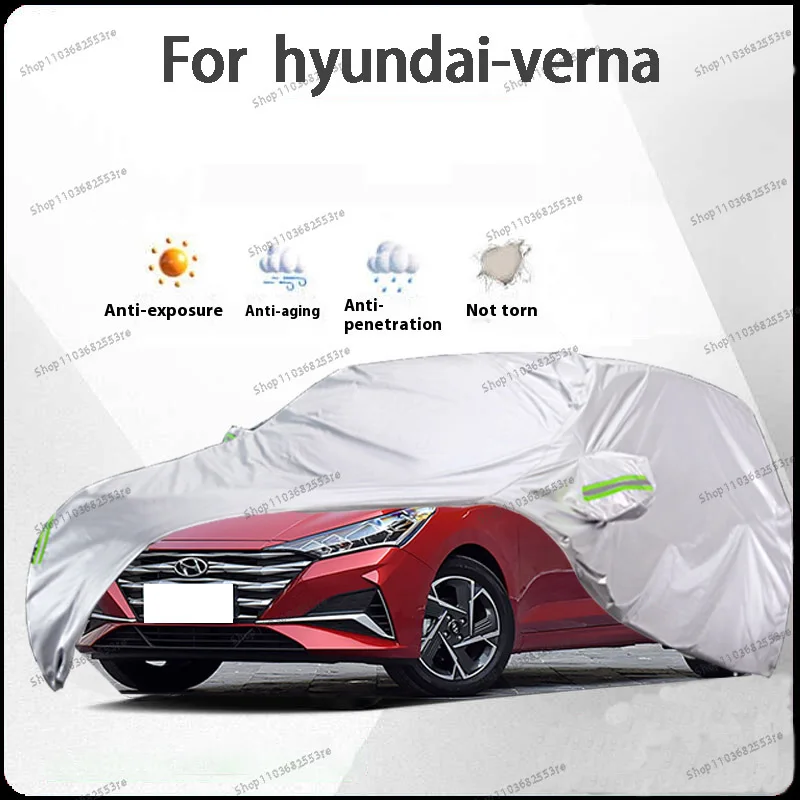 

For Hyundai Verna Fit Car Cover - Waterproof, Dustproof, Sunshade (UV), Snowproof | Silve Full Cover with All-Day Protection