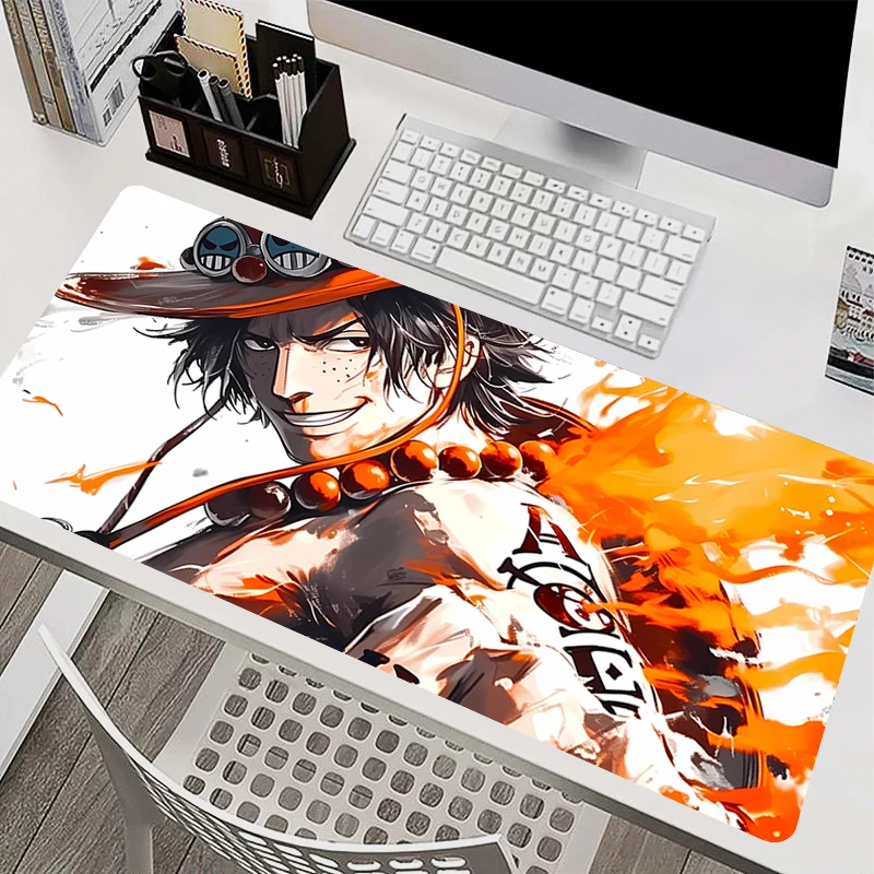 Tapis de souris pour ordinateur portable, armoire de bureau, clavier, PC, grand HD, une pièce, Portgas · D · Ace, tapis de souris antidérapant, en caoutchouc, étendu