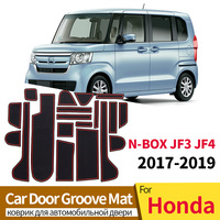 Car Anti-Slip Gate Slot Cup Mat For Honda N-BOX JF3 JF4 2017-2019 Silicone Waterproof Coaster Stain Resistant Accessories