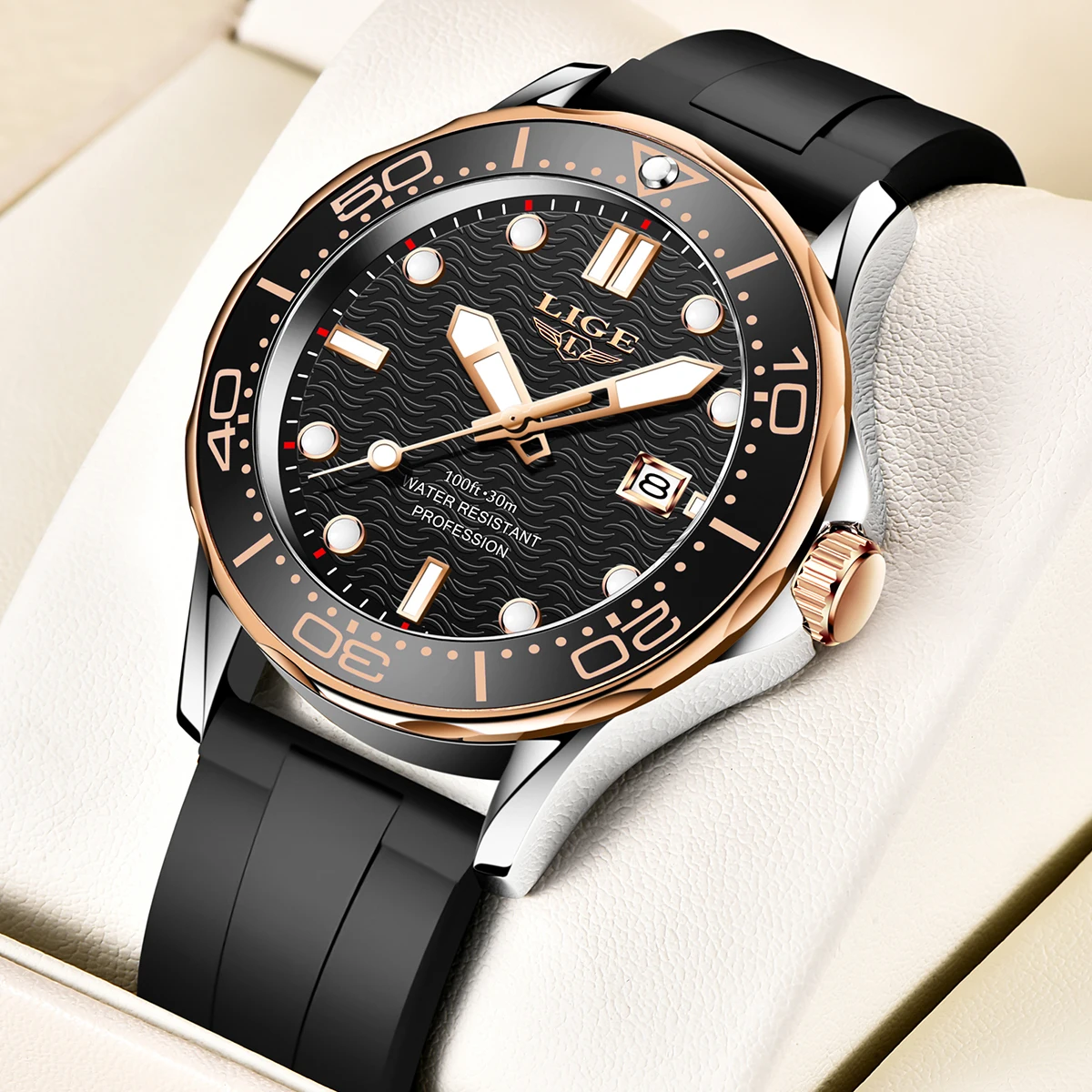 2026 LIGE New Business Mens Watches Top Brand Luxury Dive Watch For Men Waterproof Date Clock Sport Watch Relogio Masculino+Box