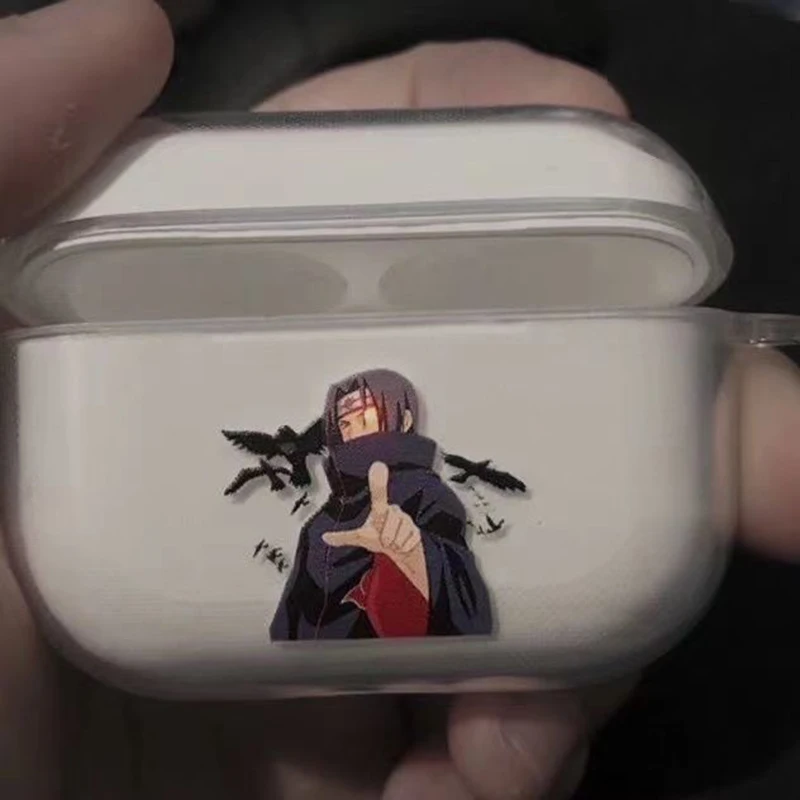 Funda para auriculares con diseño de Naruto y Uchiha Itachi, compatible con AirPods 3, 4, 5, Pro 2 y 3. Cubierta protectora con motivos de dibujos animados, resistente a golpes y caídas. El regalo perfecto.