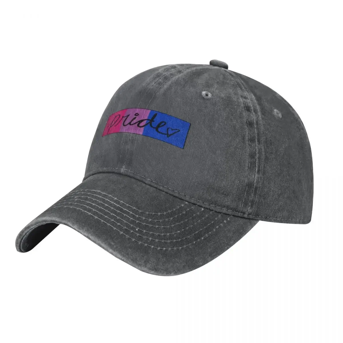 Bisexual Pride - Handwritten Cursive Script Baseball Cap Golf Cap men's big size hat Dropshipping custom caps Golf Men Women's