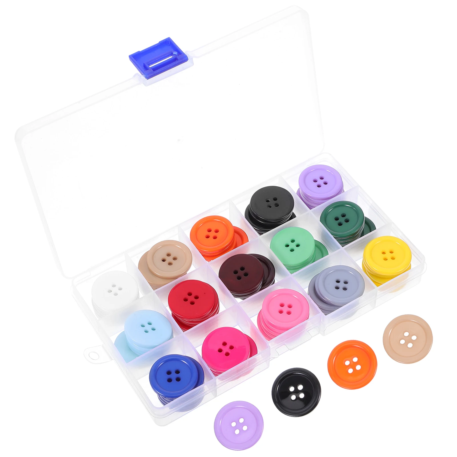 

90 pcs Resin Sewing Buttons Colorful 4-Hole Round Buttons For Diy Crafts Activities Scrapbooking Jewelry Making Fabric Hat