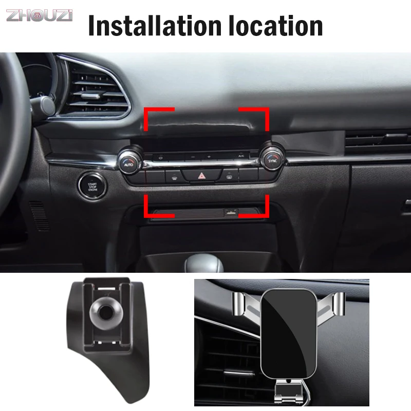 Car Mobile Phone Holder For Mazda CX30 CX 30 2020 Special Mounts GPS Stand Gravity Navigation Bracket Auto Accessories