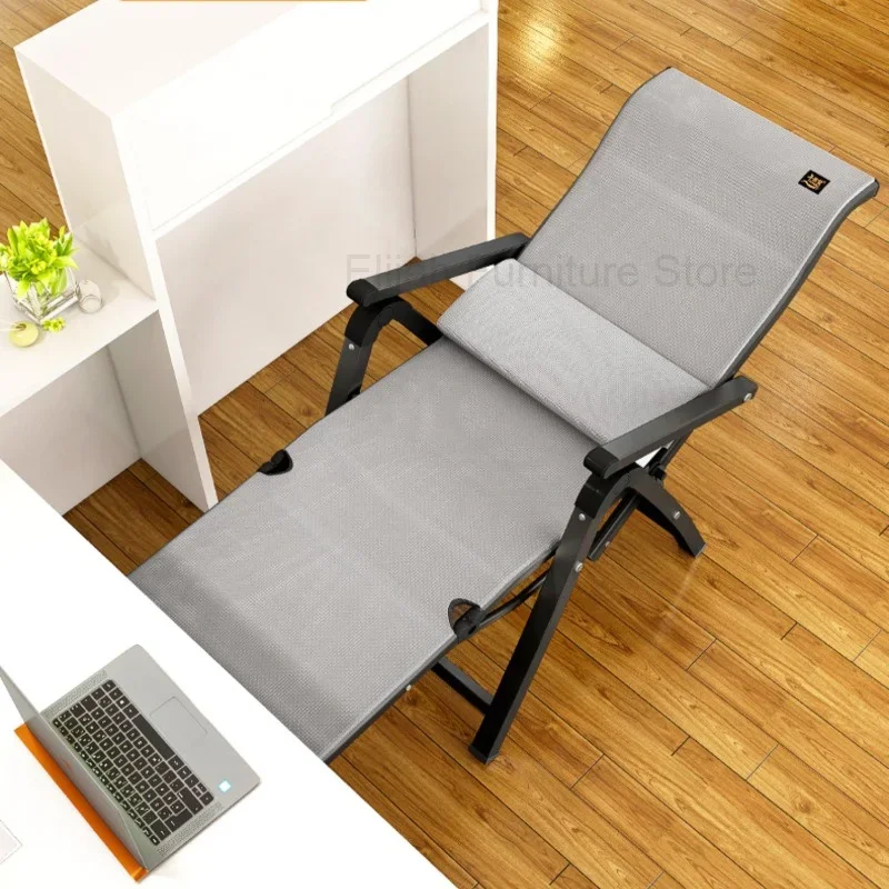 

Lazy Relaxing Chaise Lounge Office Relaxation Folding Arm Chaise Lounge Recliner Single Sillon Reclinable Patio Furniture QF50TY