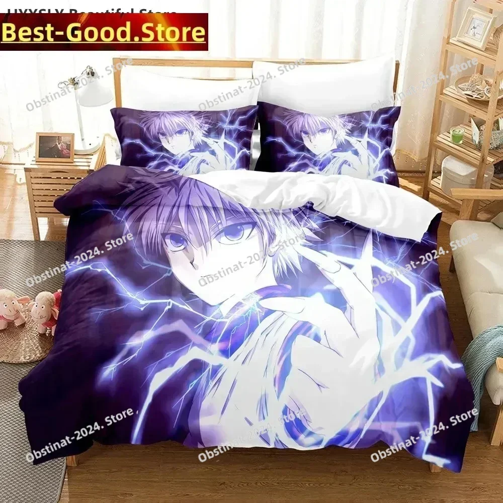 

Hunter X Hunter 3D Bedding Set Japanese Anime Twin Queen King Quilt Cover Pillowcases Polyester For Boys Cover Sets
