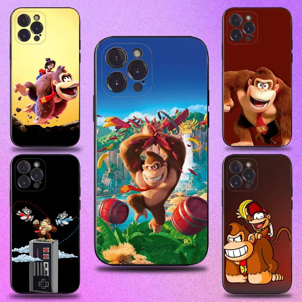 

Game D-Donkeys K-Kongs Phone Case For iPhone 16,15,14,13,12,11 Plus,Pro Max,XS,X,XR,SE,Mini,8,7,Soft Silicone Black Cover