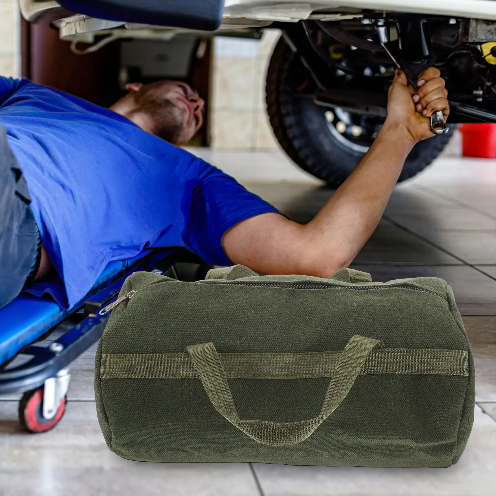 

Canvas Tool Pouch 35x19.5cm Car Repair Toolkit Organizer Small Utility Bags Hardware Tools Storage Portable Lightweight Solution